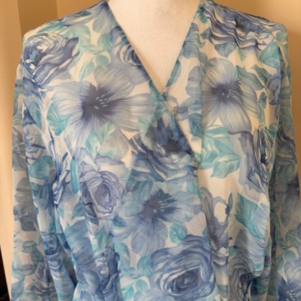 LONG OSCAR DE LA RENTA SHEER ROBE - Picture 2 of 7